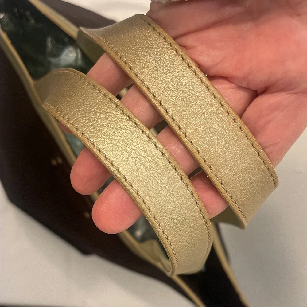 Kate Spade Suede Brown and Gold Tote EUC